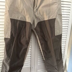 Cabela's Two-Tone Cargo Pants in Tan and Dark Brown
